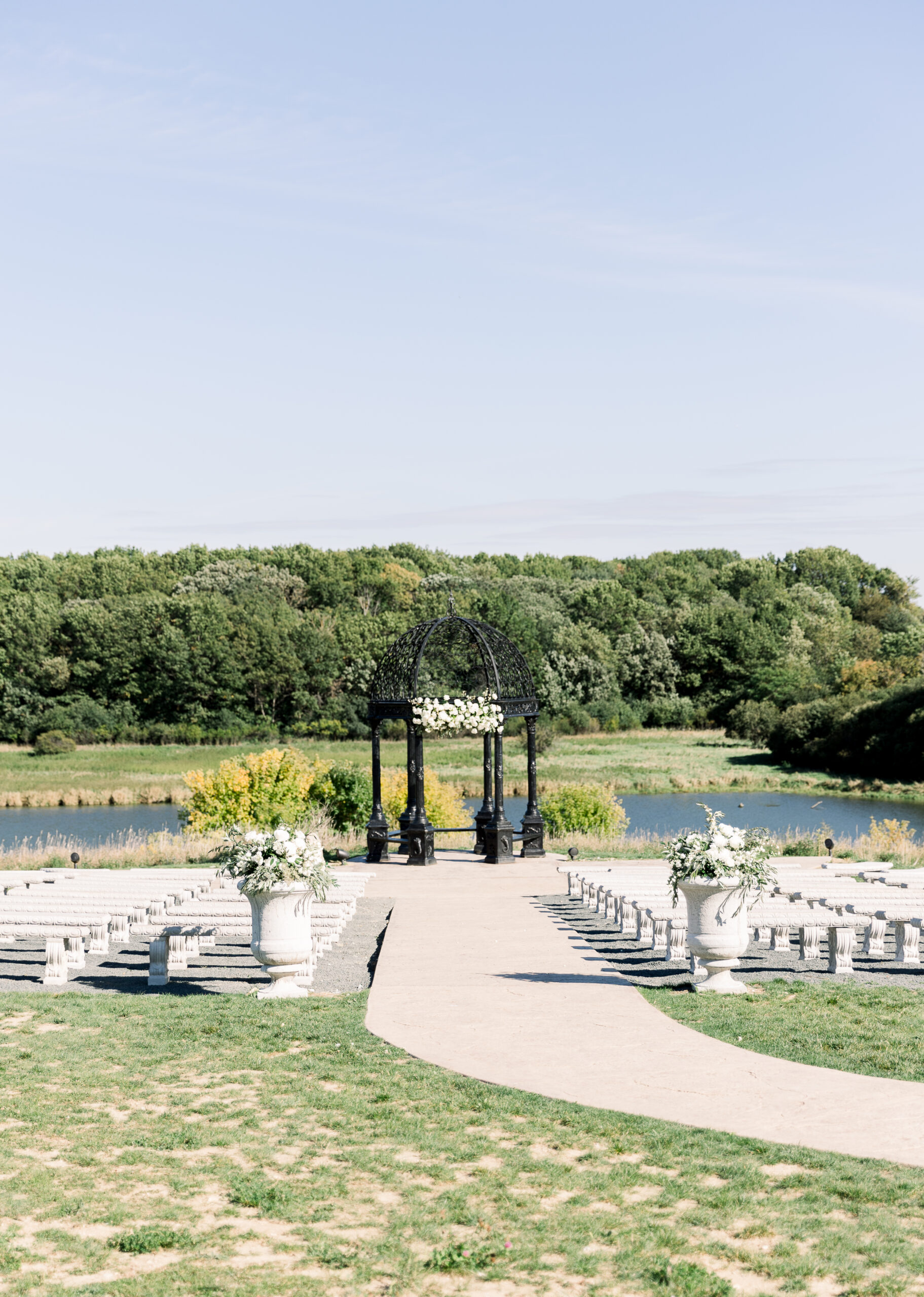 open field wedding ceremony